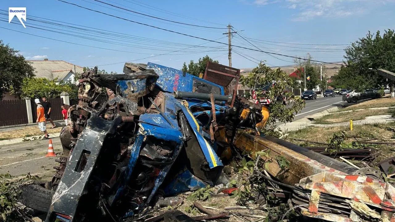 Două persoane rănite după ce camionul de foraj a fost scăpat de sub control