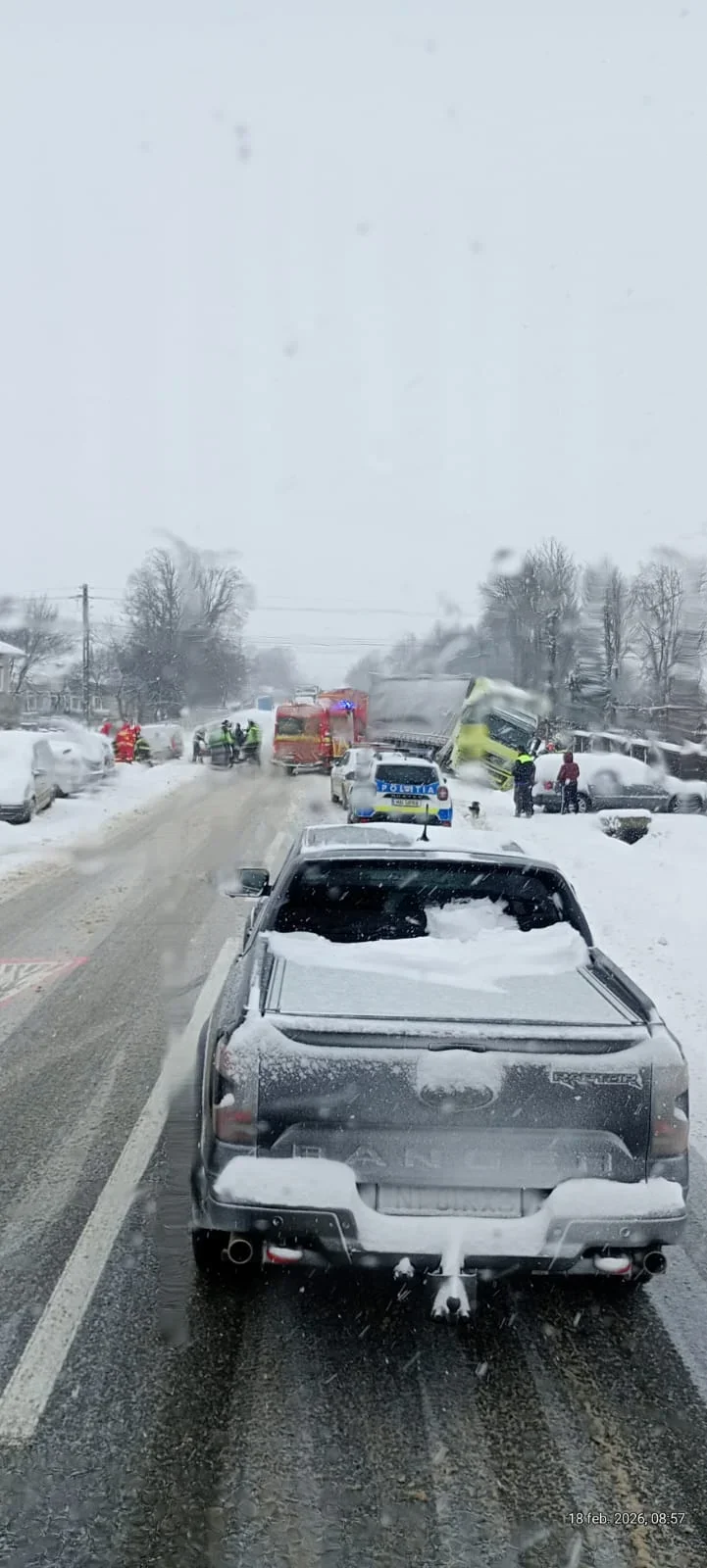 Accident rutier în comuna Gherăești, Județul Neamț