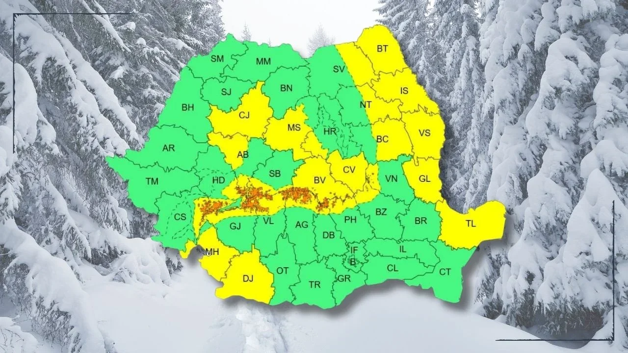 Cod galben de vreme rea emis de ANM