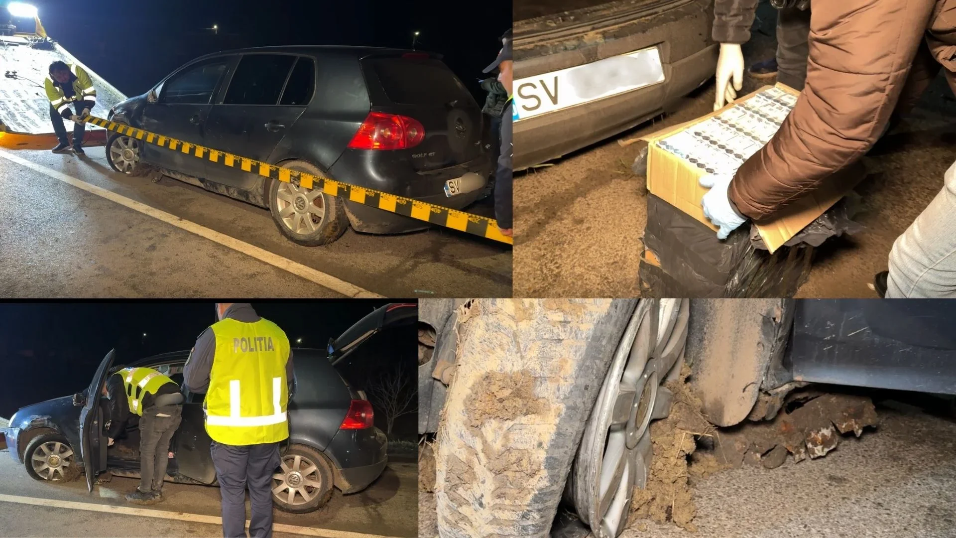 Captură de țigări depistată după o urmărire în trafic între județele Suceava și Botoșani