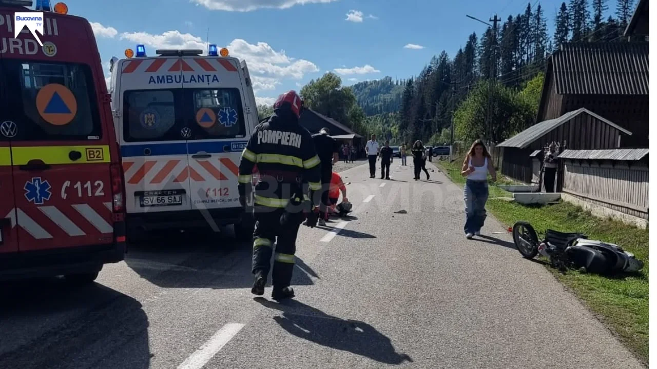 Accident mortal cu un scuterist, la Mălini