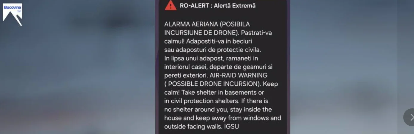 Alertă privind posibilitatea unor incursiuni cu drone în județul Botoșani