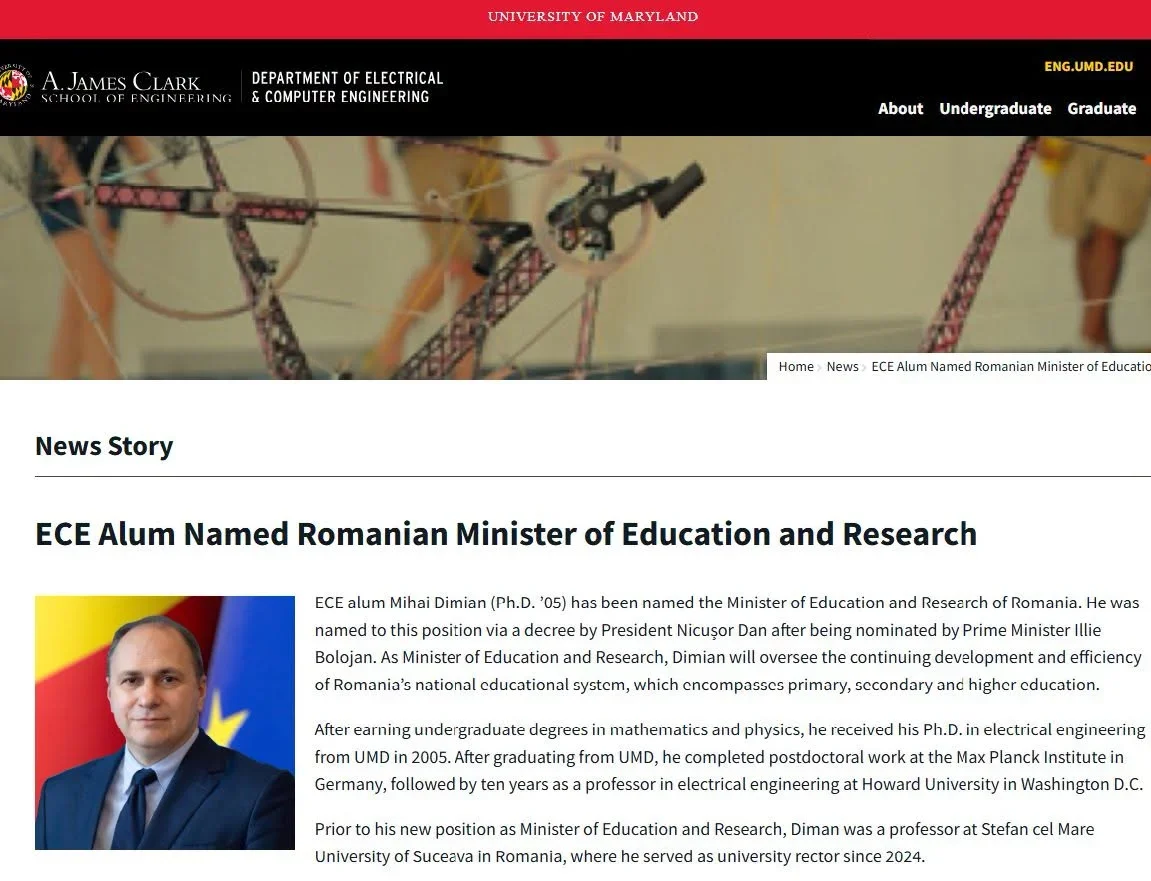 Aprecieri internaționale pentru ministrul Mihai Dimian