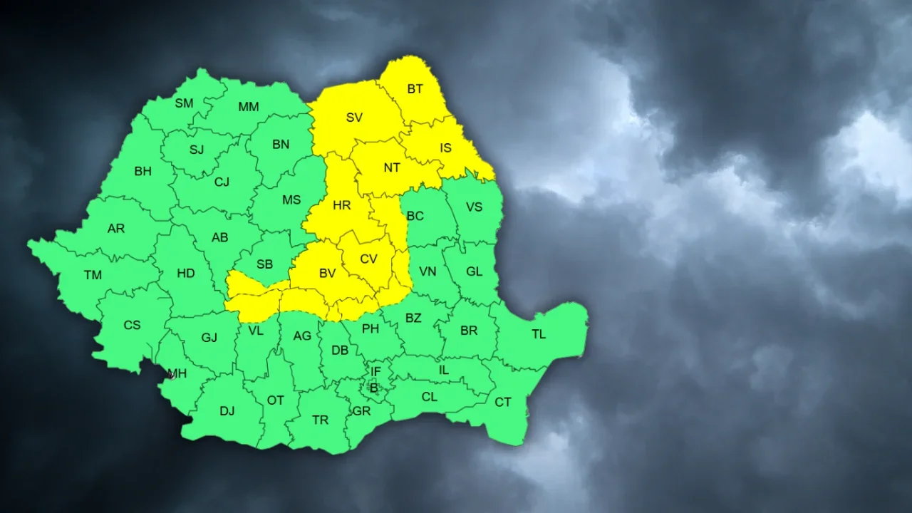 Cod galben de vreme rea până la miezul nopții în Moldova