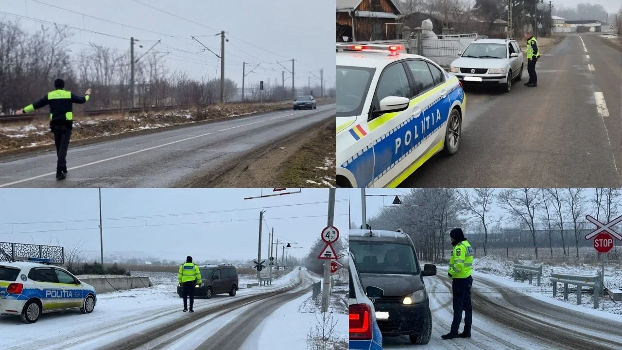 Sute de sancțiuni pentru șoferii care au încălcat legea în zona căilor ferate